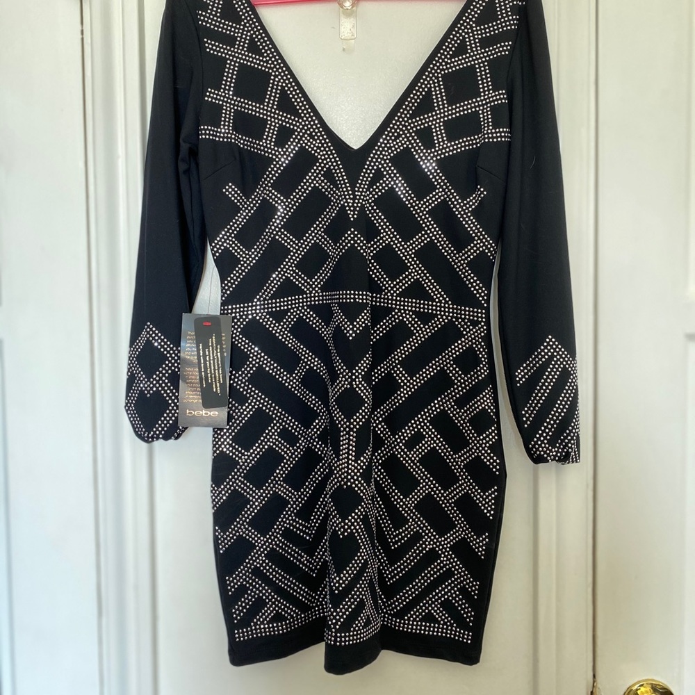 Bebe V-Neck studded dress
